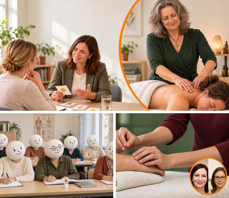 Titelbilder aus dem Newsletter der arche medica: Coaching, Massage, Homöopathie und Akupunktur